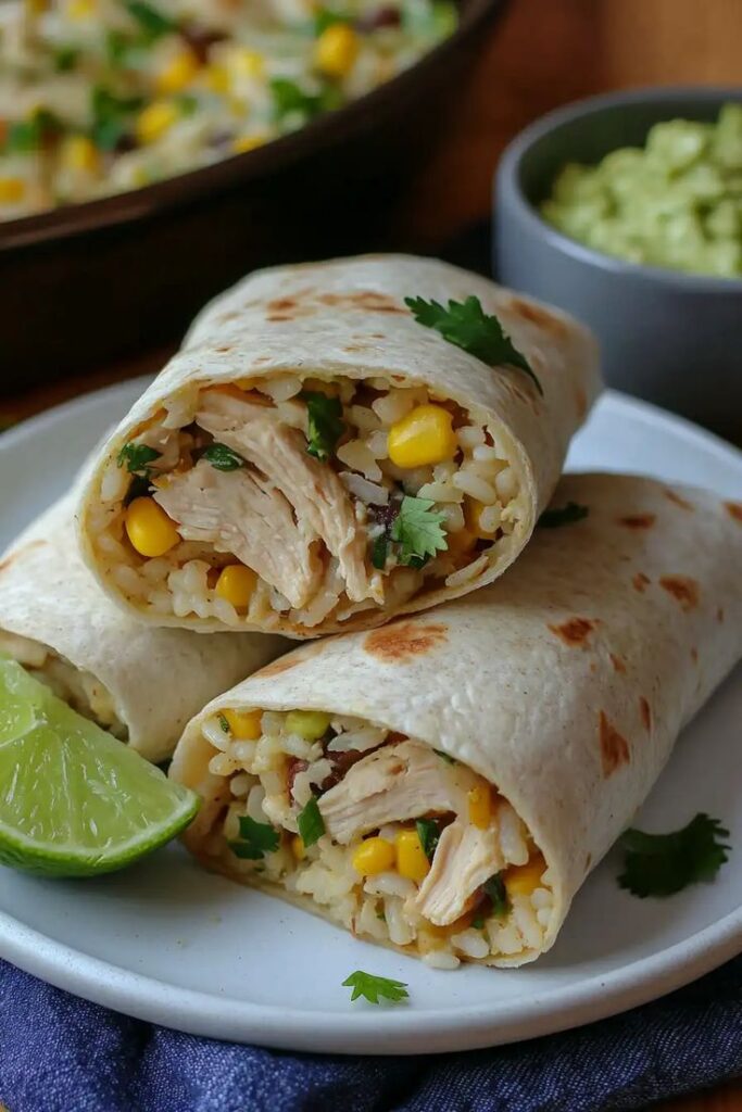 Quick Chicken and Rice Wrap