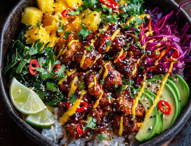 Spicy Chili Crisp Chicken Bowls