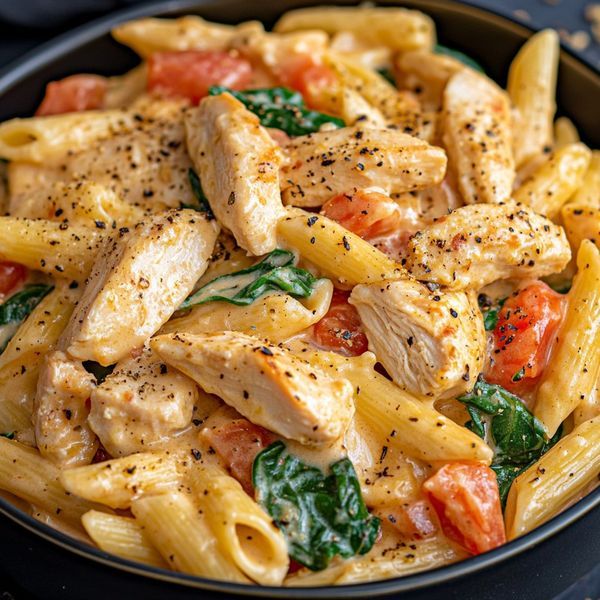 Creamy Chicken Spinach Pasta