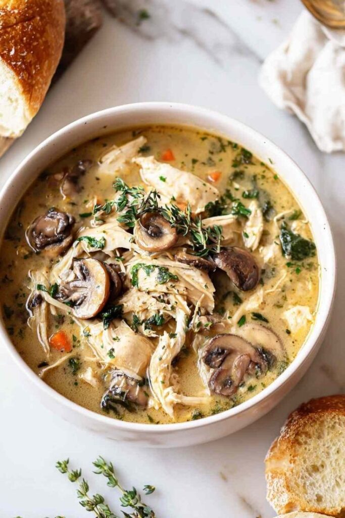Rotisserie Chicken Mushroom Soup