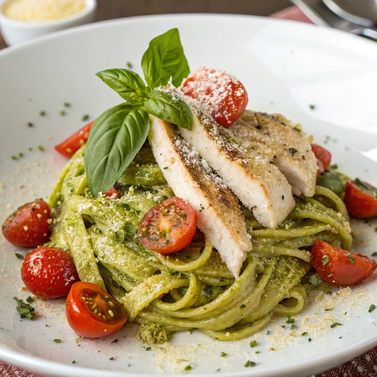 One Pot Pesto Alfredo Pasta