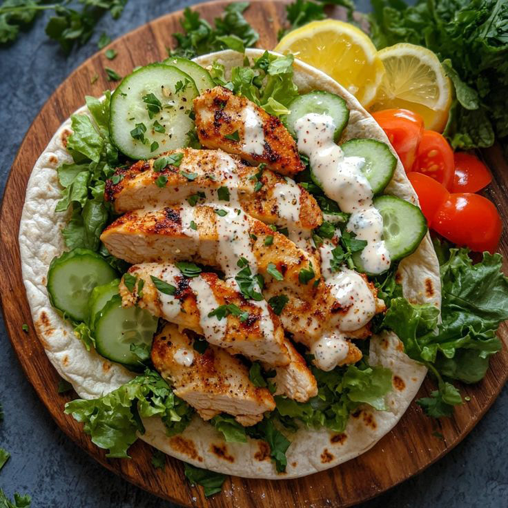 20-Minute Air Fryer Chicken Shawarma Wrap