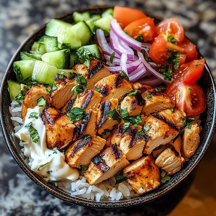 Authentic Chicken Shawarma Bowl – Best Chicken Breast Marinade