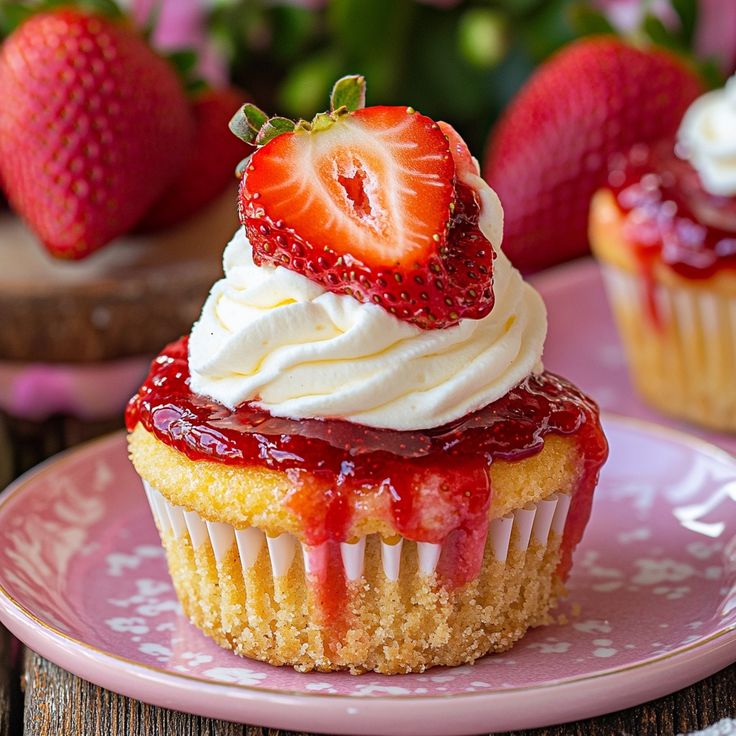 Strawberry Shortcake Cupcakes