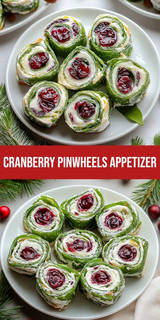 Delicious Christmas Cranberry Pinwheels
