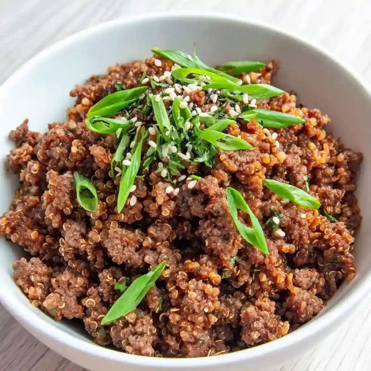 Ground Beef Quinoa Bowl