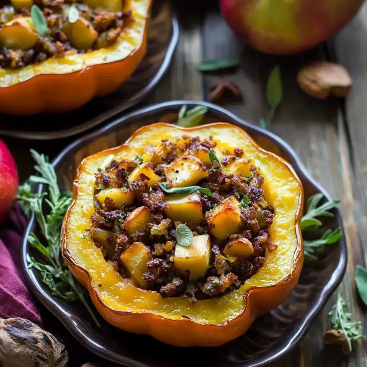 Acorn Squash with Apples