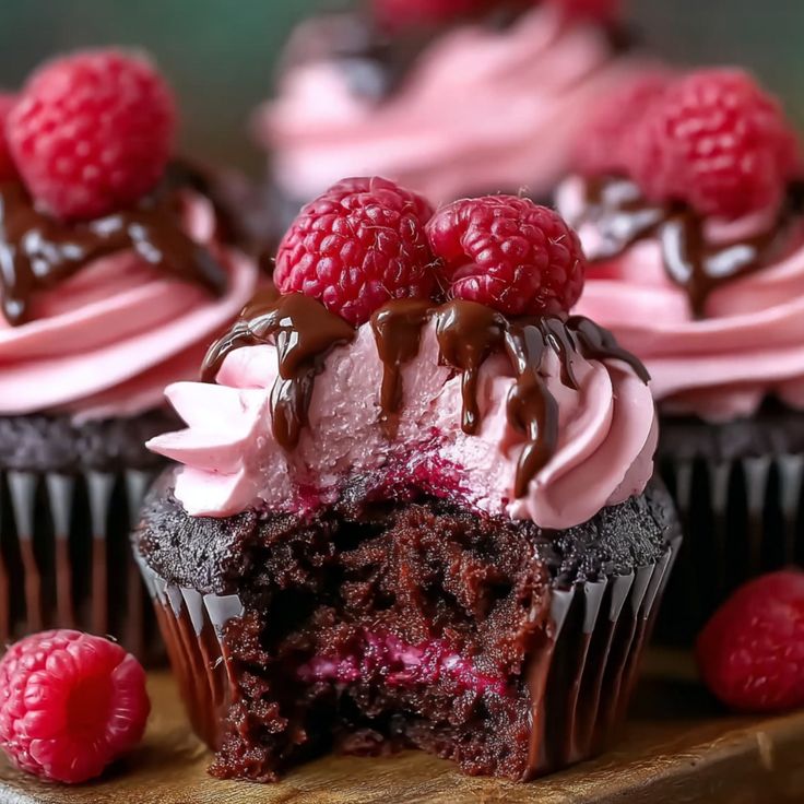 Chocolate Raspberry Cupcakes