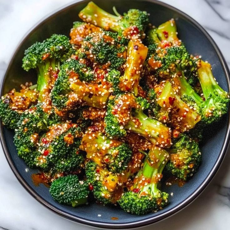 Spicy Korean Roasted Gochujang Broccoli