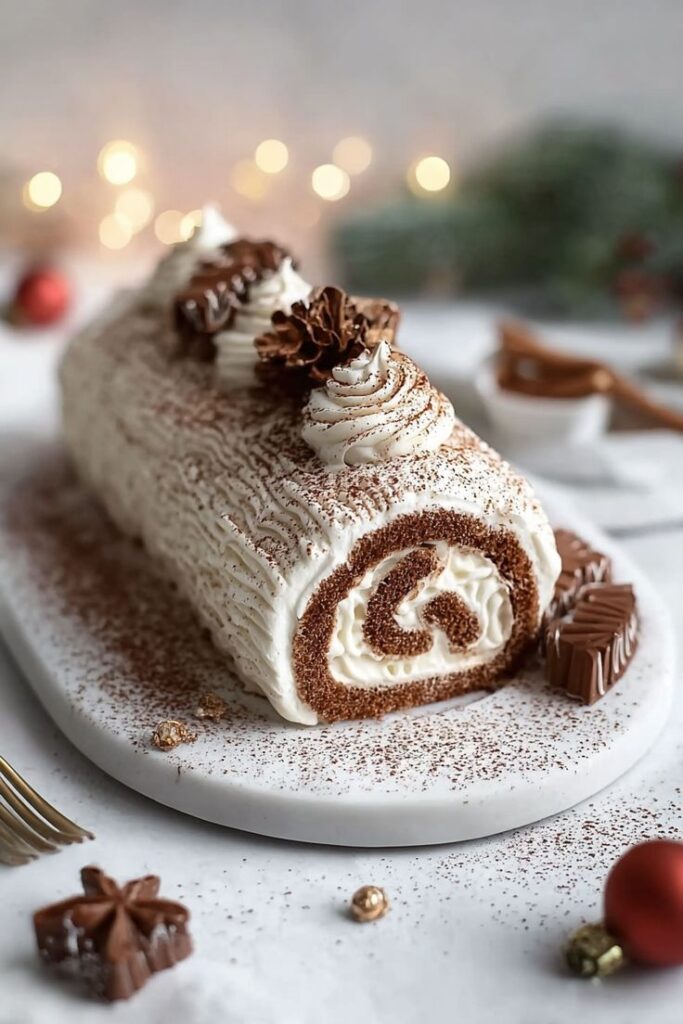 Gourmet Tiramisu Yule Log Cake