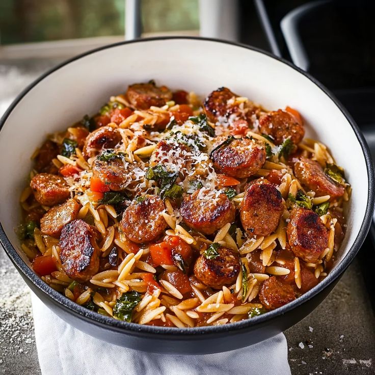 Chicken Sausage Orzo