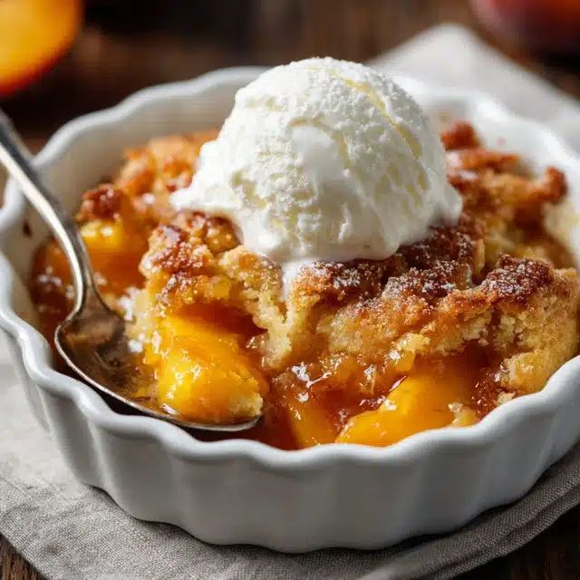 Brown Sugar Peach Cobbler