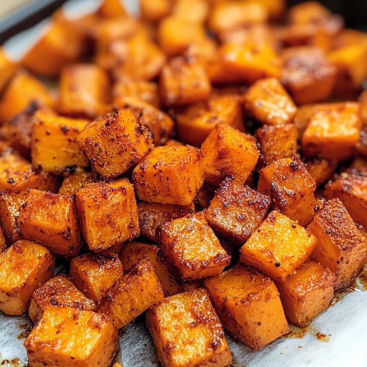 Roasted Sweet Potato Cubes