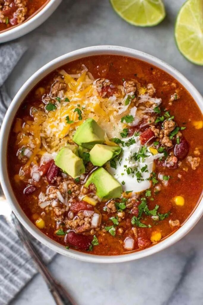 High Protein Taco Soup