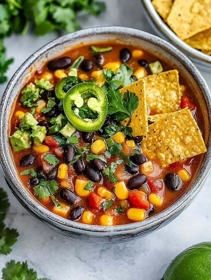 Meatless Taco Soup