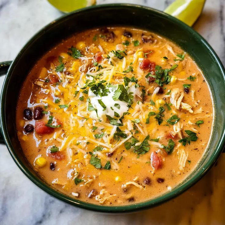 Creamy Chicken Taco Soup