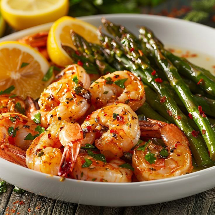 Sweet Chili Shrimp and Asparagus