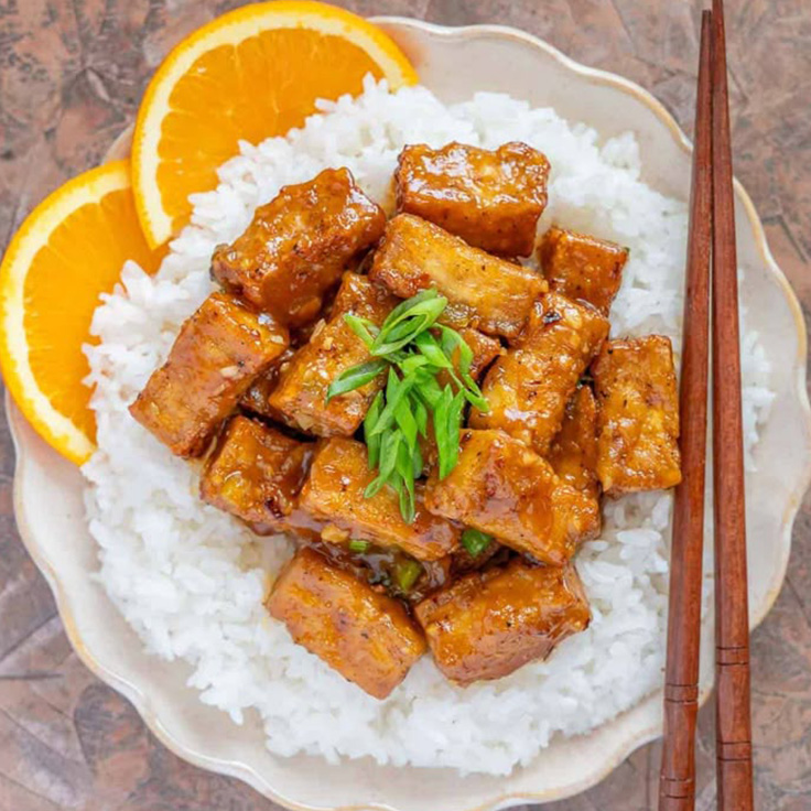 Tofu Orange Chicken