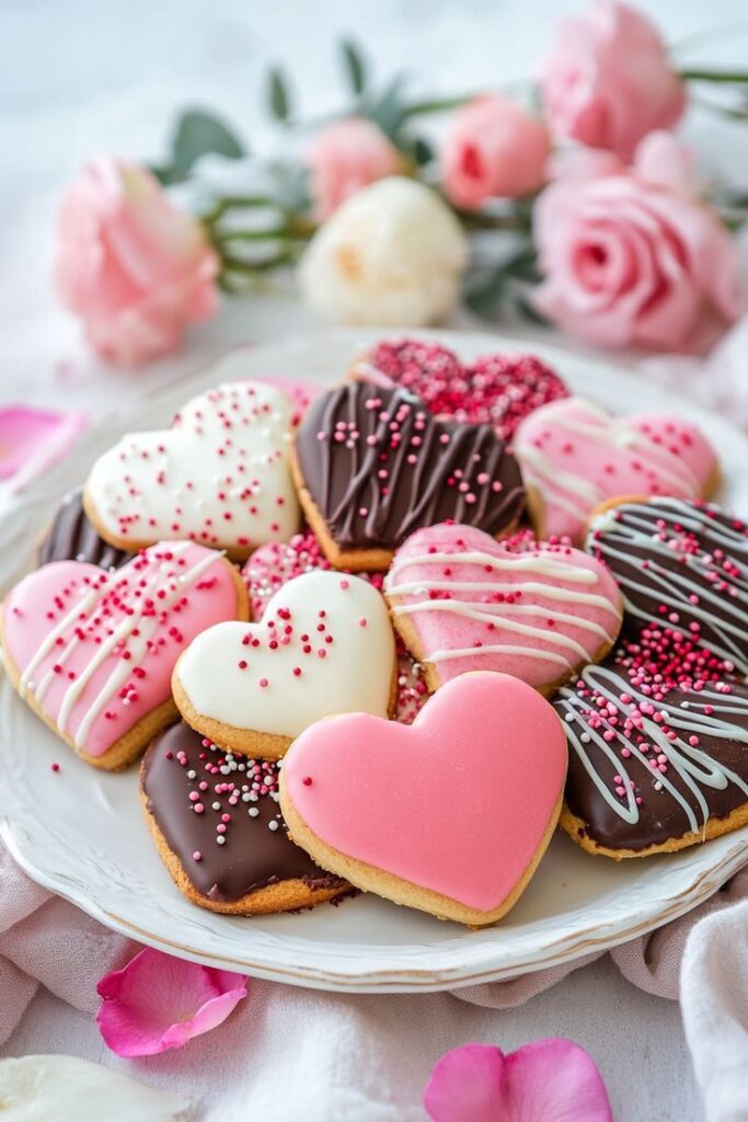 Decadent Heart-Shaped Valentine Cookies