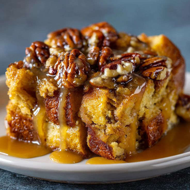 Decadent Pecan Pie Bread Pudding