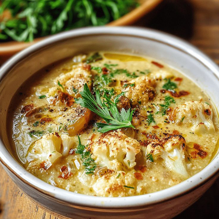 Whole30 Cauliflower Soup