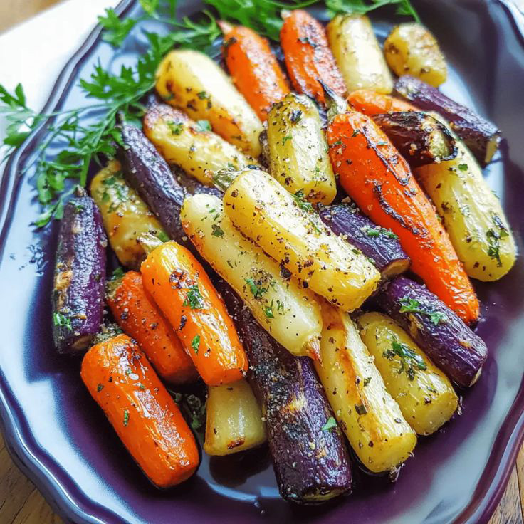 Honey Glazed Rainbow Carrots