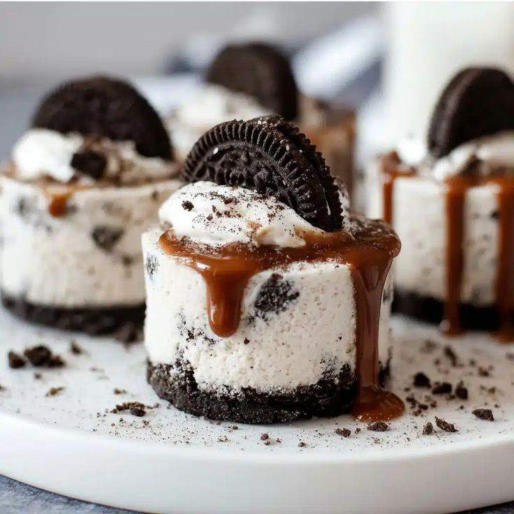 Mini No-Bake Oreo Cheesecakes