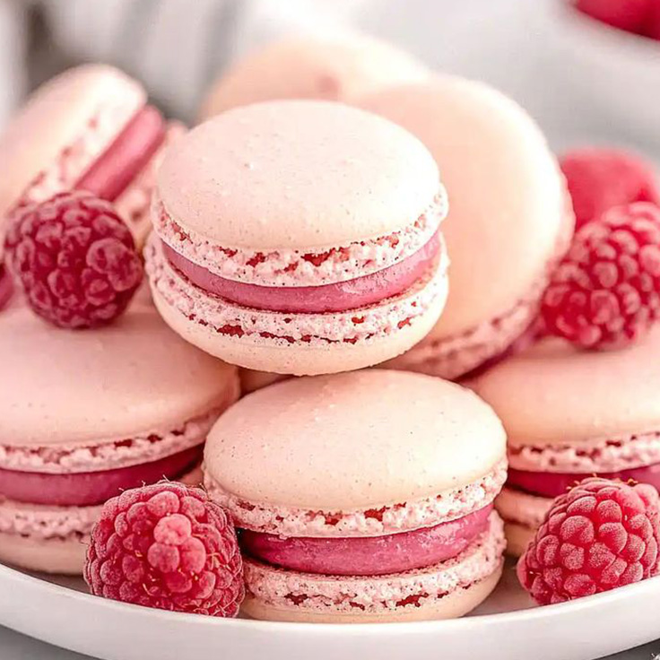 Easy Raspberry Macarons