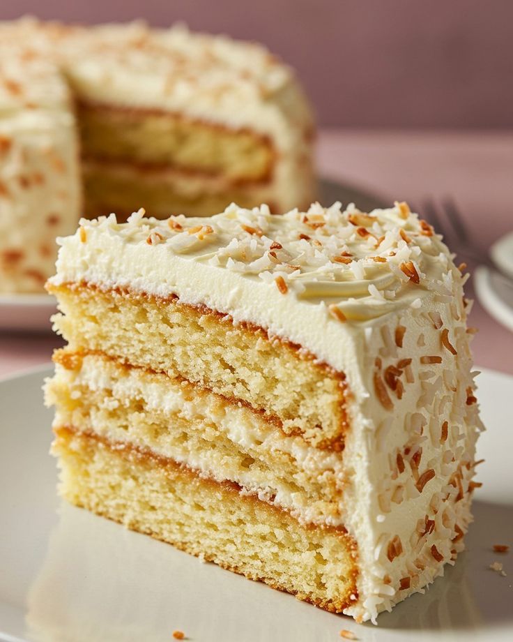 Moist Tropical Coconut Cake