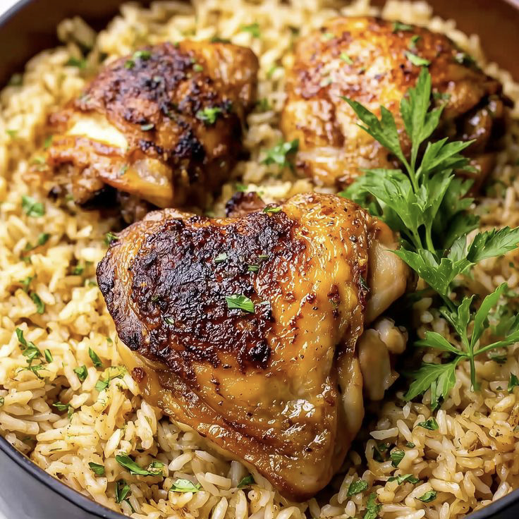 Oven Baked Chicken and Rice