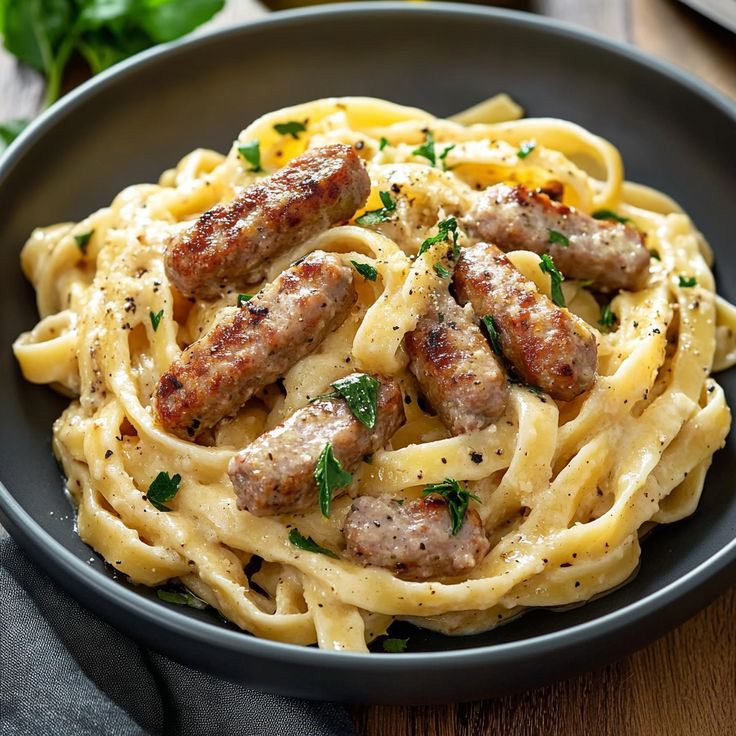 Creamy Sausage Linguine Pasta