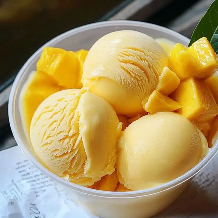 Easy Homemade Mango Gelato