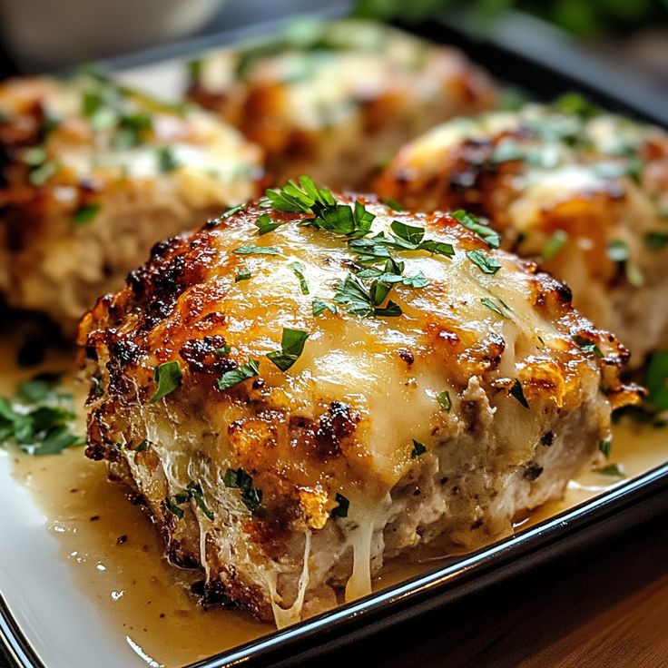 Garlic Parmesan Chicken Meatloaf