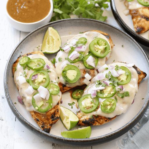 Grilled Salsa Verde Pepper Jack Chicken