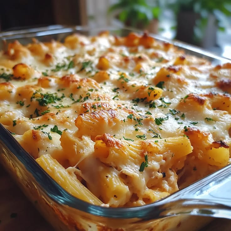 Quick Chicken Alfredo Bake