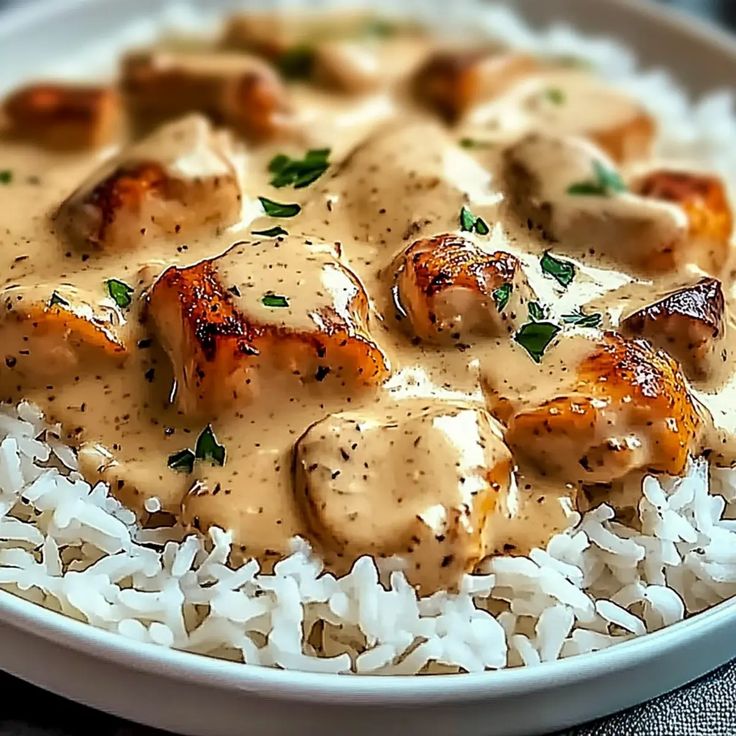 Smothered Chicken and Rice Recipe