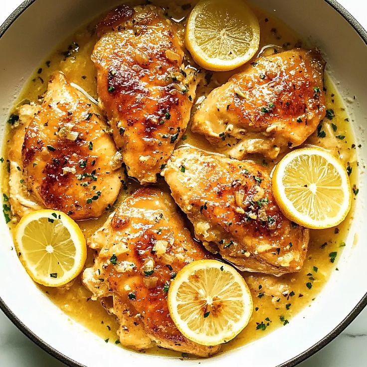 One Pan Lemon Chicken with Butter Sauce