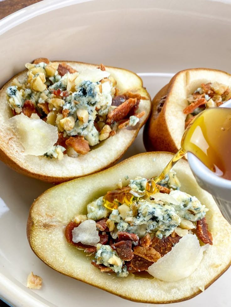 Roasted Pears with Blue Cheese and Walnuts