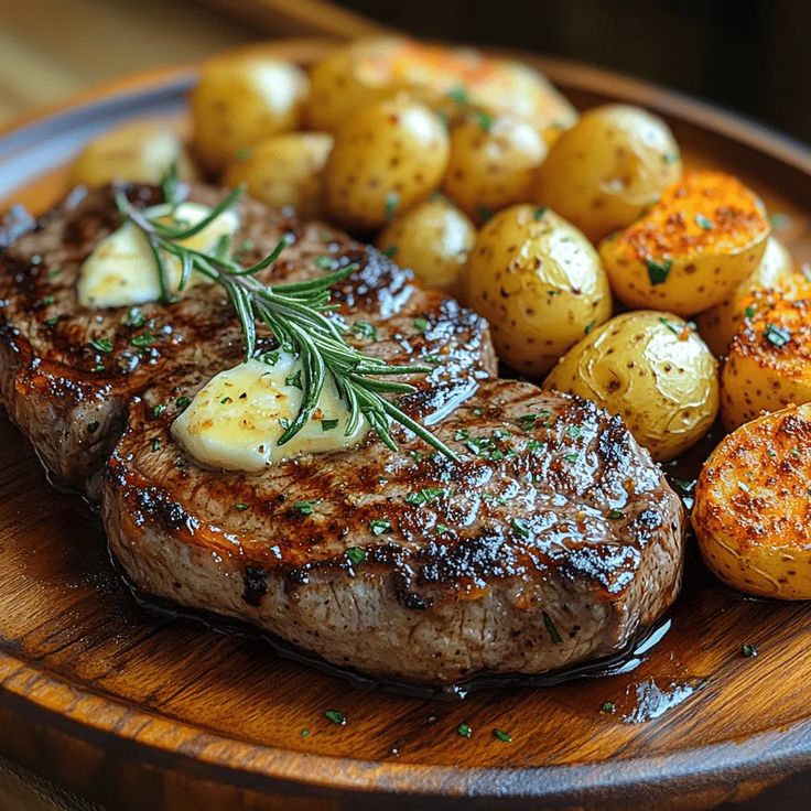 Garlic Butter Steak and Potatoes