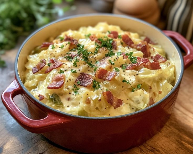 Creamy Cabbage with Bacon