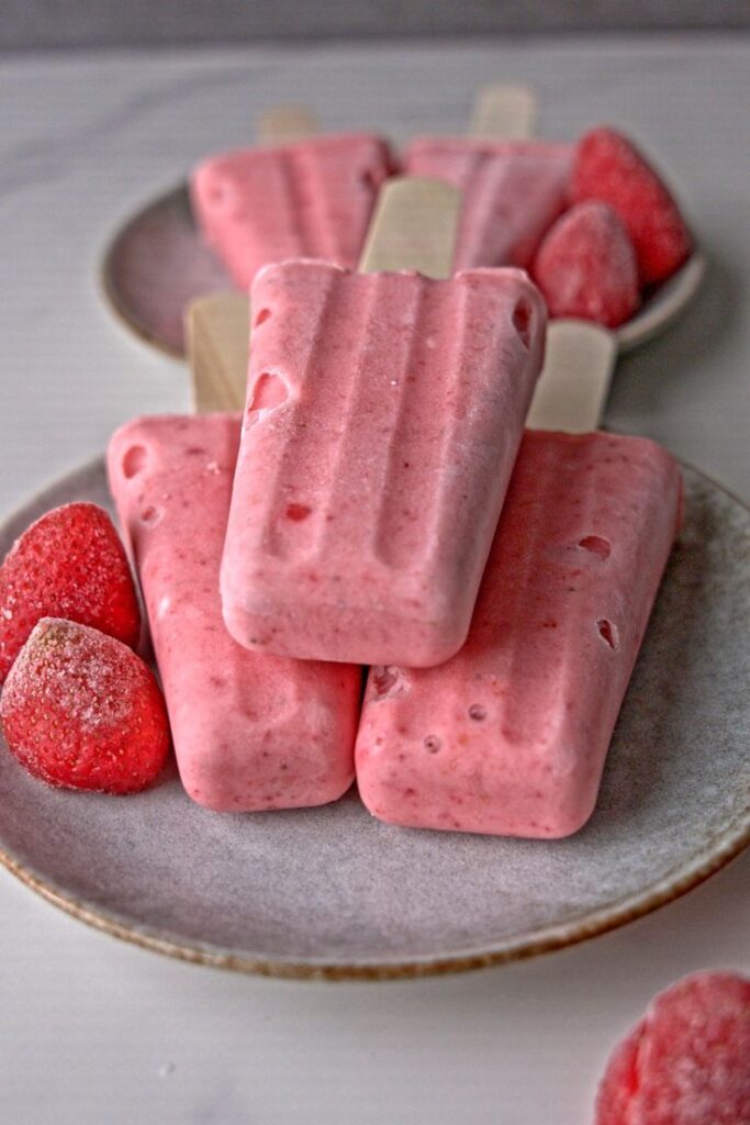 Greek Yogurt Strawberry Pops