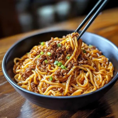 Mongolian Beef Ramen Noodles