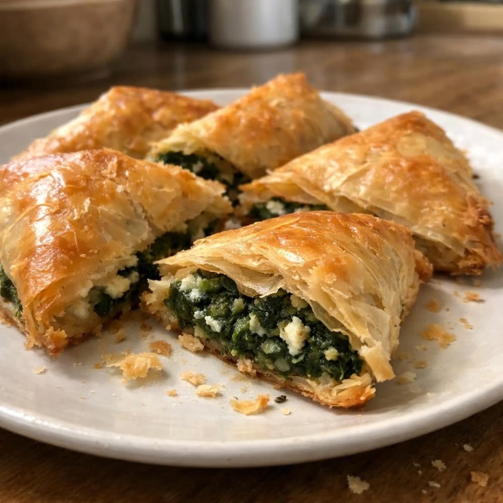 Flaky Spinach Cheese Pastries
