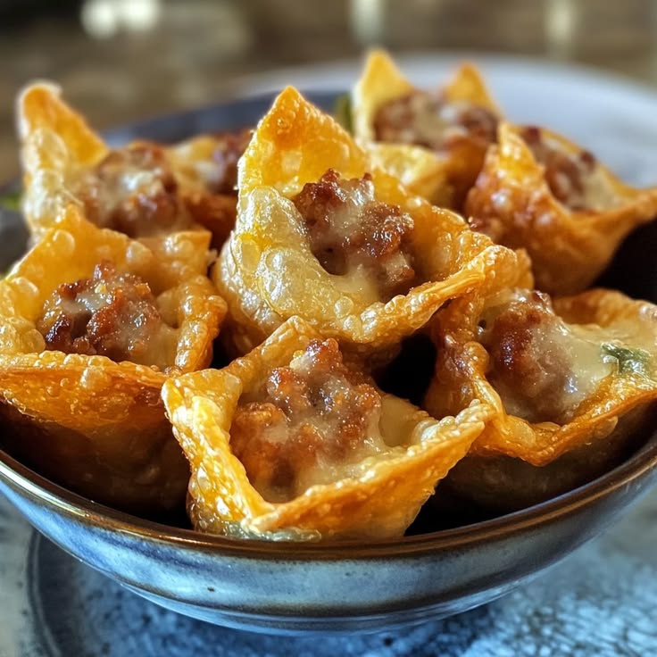 Sausage Wonton Cups