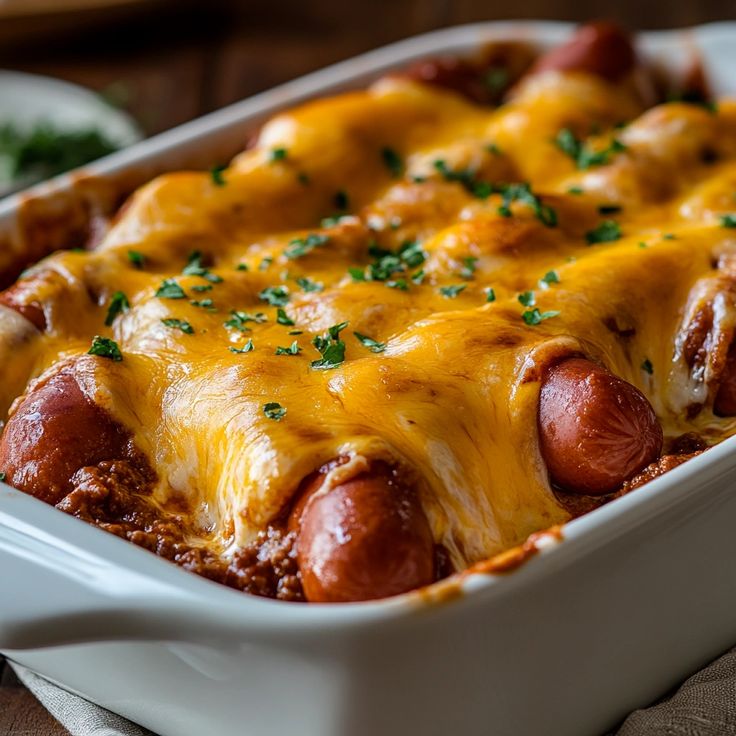 Chili Cheese Dog Casserole