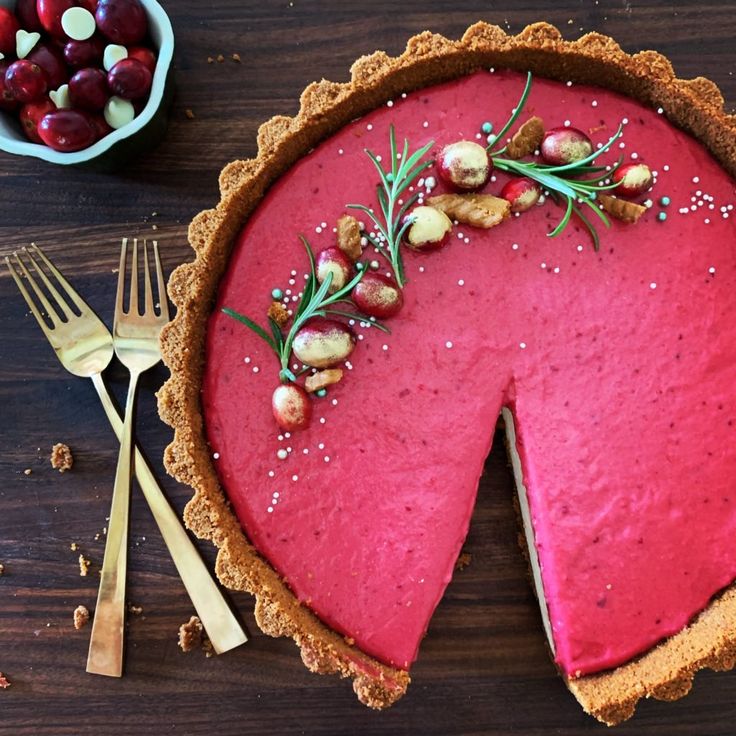 Cranberry Curd Tart with Almond Crust
