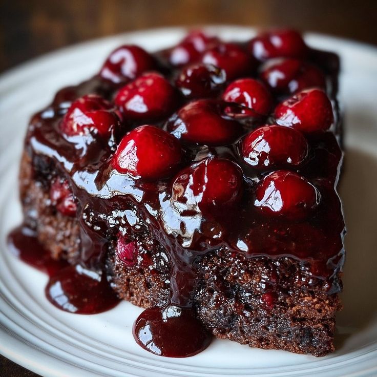 Chocolate Cherry Upside Down Cake