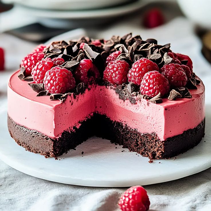 Raspberry Chocolate Mousse Cake