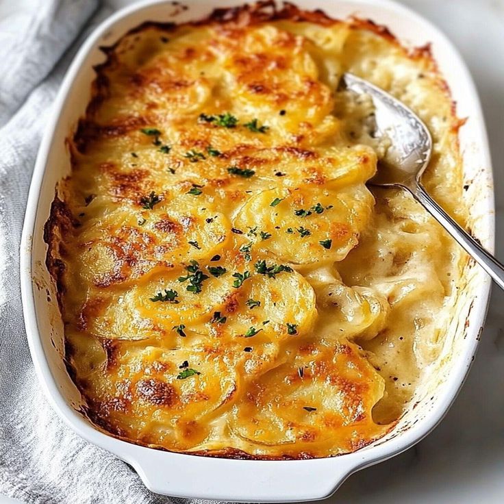 Cheesy Garlic Scalloped Potatoes