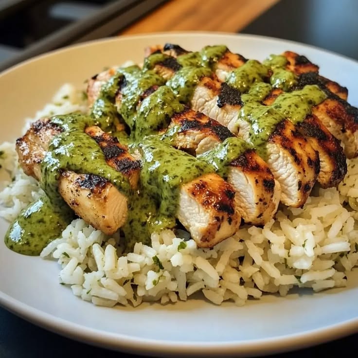 Cilantro Lime Chicken with Avocado and Jasmine Rice